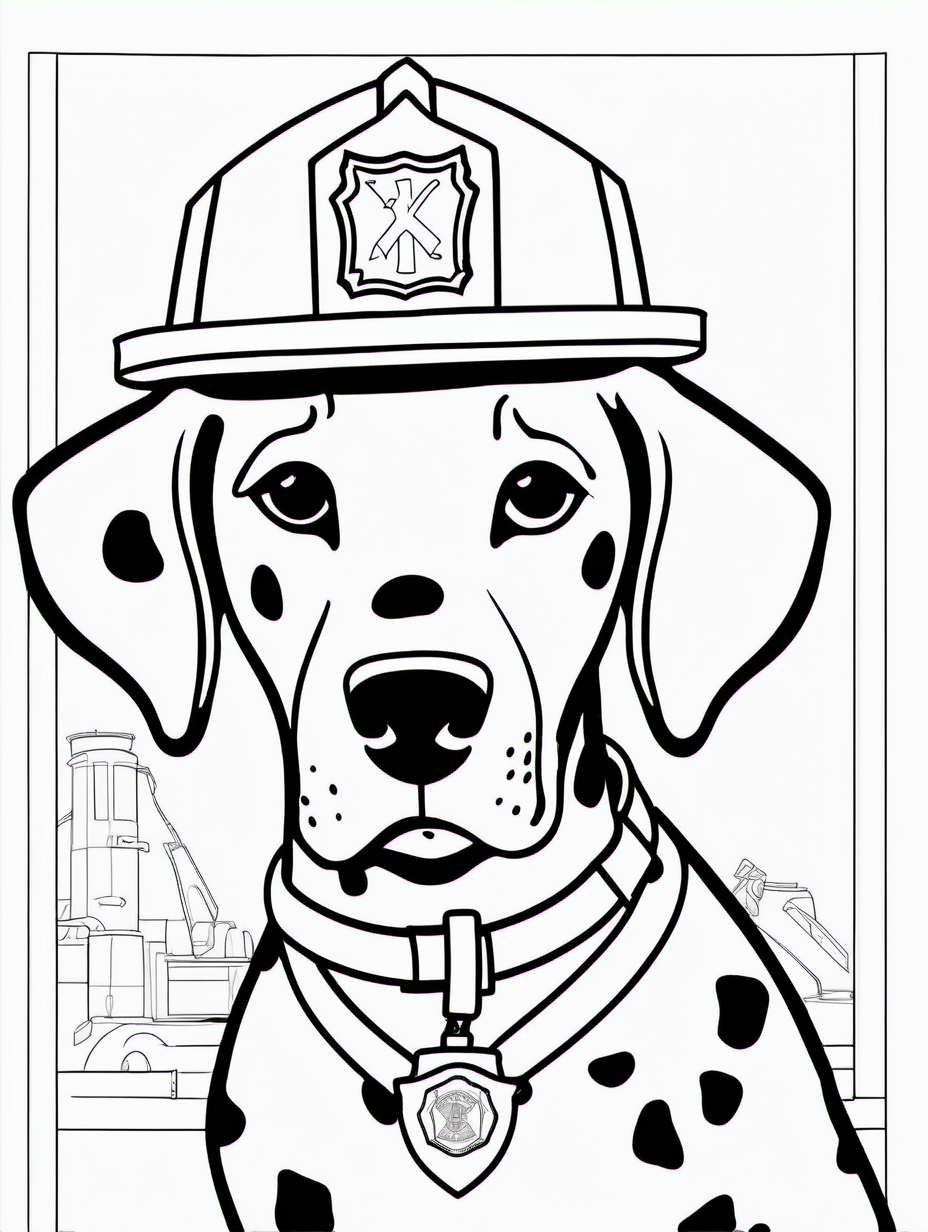Dalmatian with Firefighter Hat1