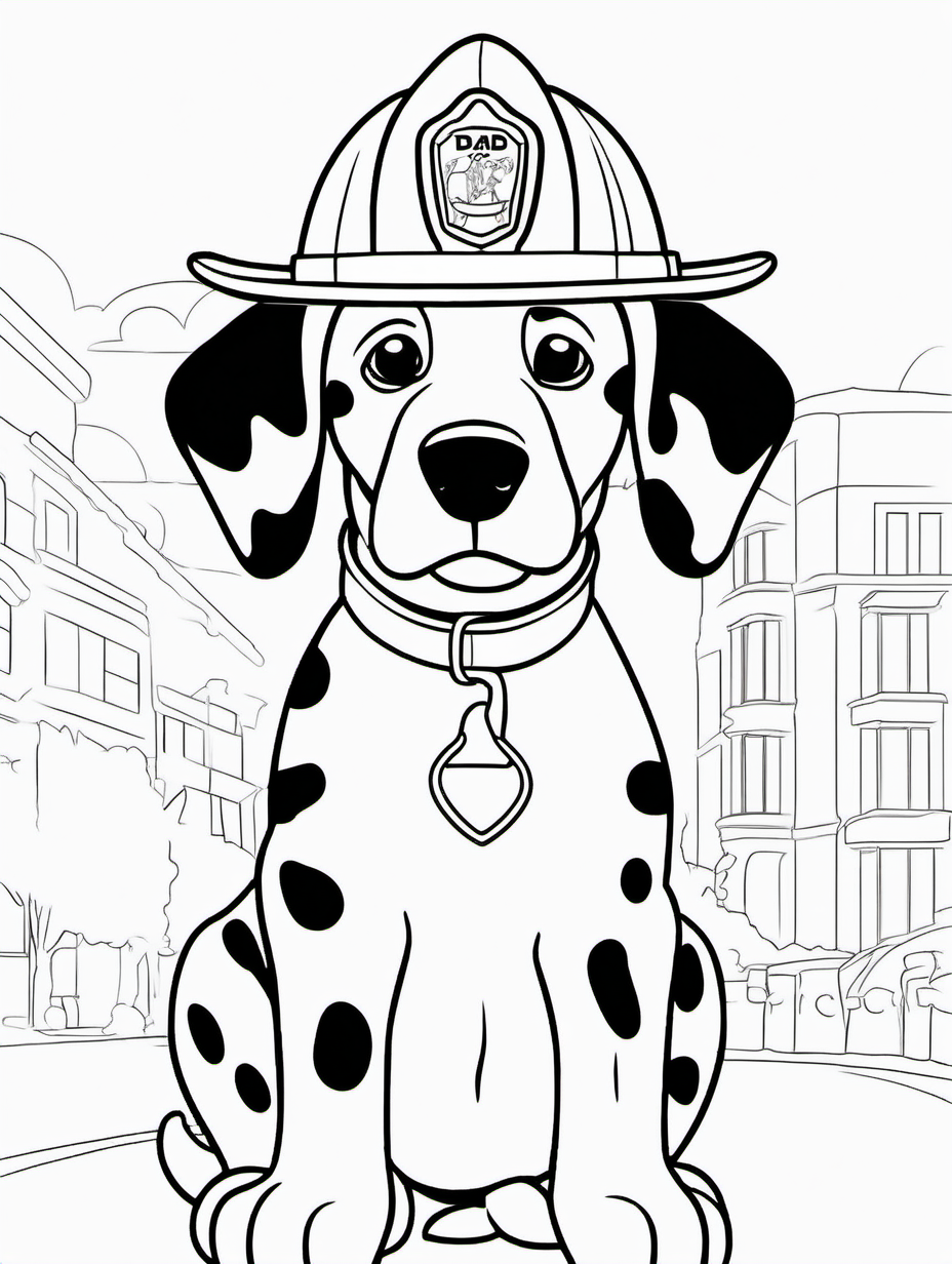 Dalmatian with Firefighter Hat2