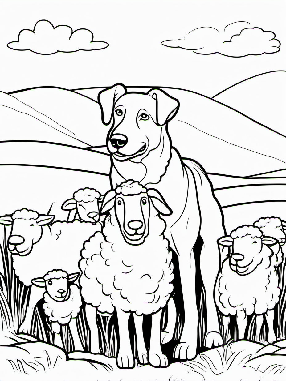 Shepherd Dog Guarding Sheep1