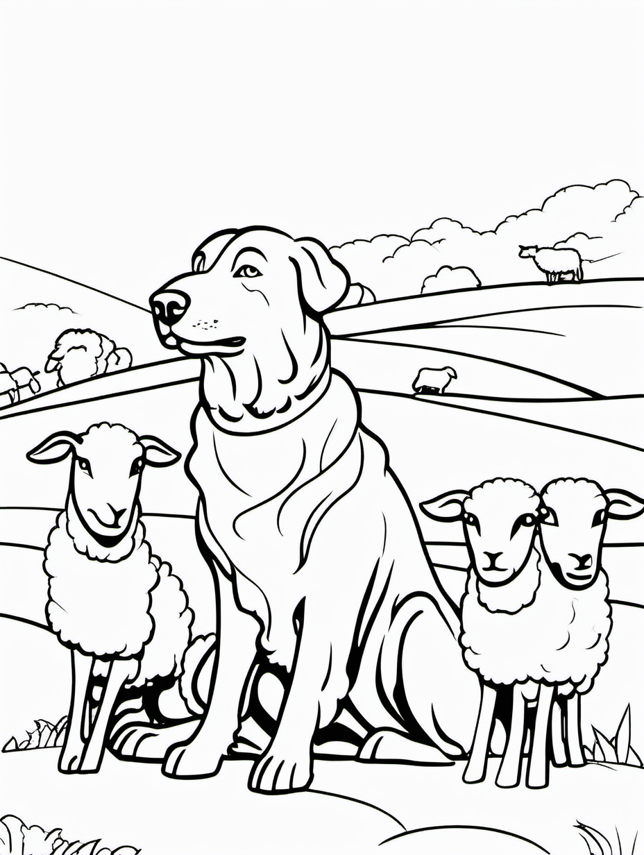 Shepherd Dog Guarding Sheep2